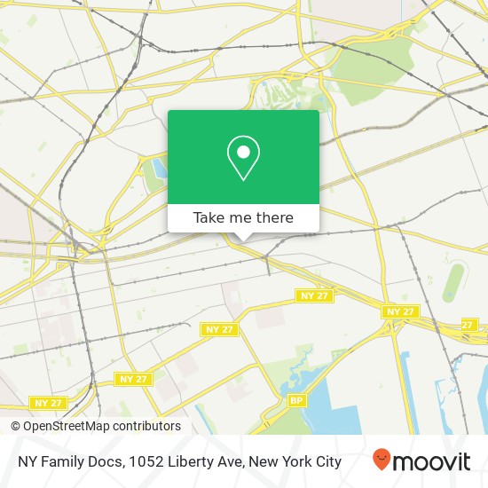 Mapa de NY Family Docs, 1052 Liberty Ave