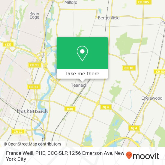 Mapa de France Weill, PHD, CCC-SLP, 1256 Emerson Ave