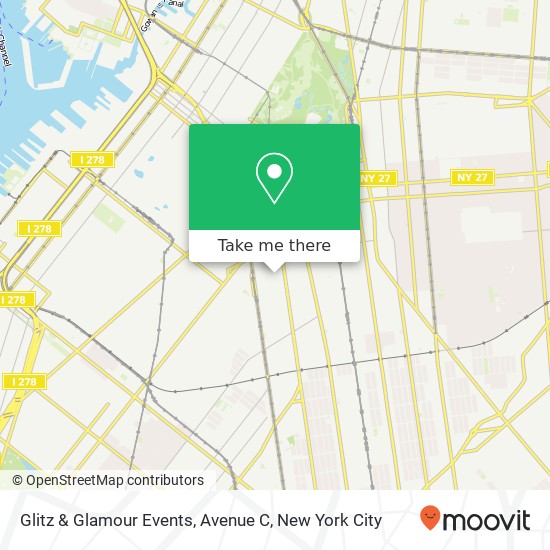 Mapa de Glitz & Glamour Events, Avenue C