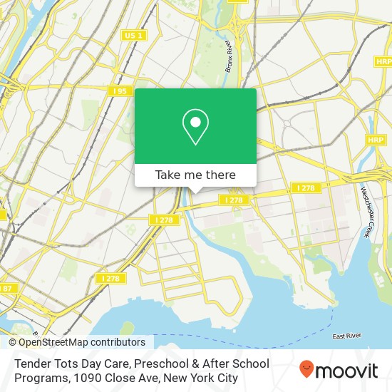 Tender Tots Day Care, Preschool & After School Programs, 1090 Close Ave map