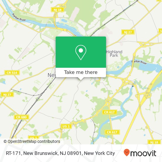 Mapa de RT-171, New Brunswick, NJ 08901