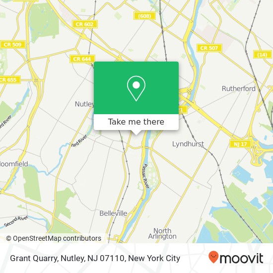 Mapa de Grant Quarry, Nutley, NJ 07110