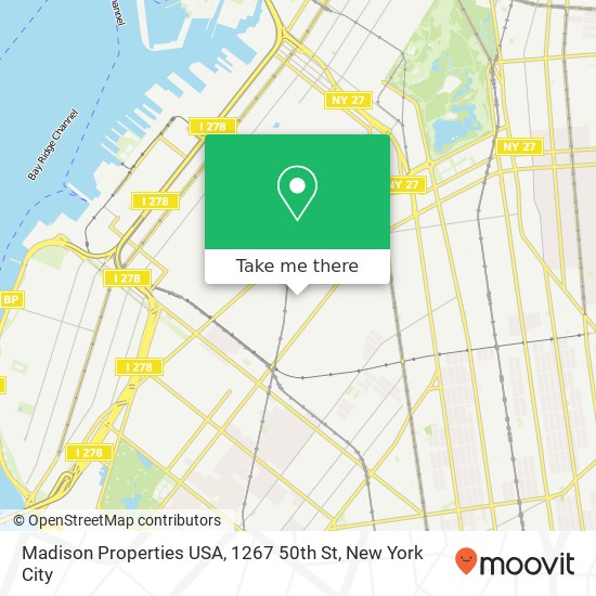 Mapa de Madison Properties USA, 1267 50th St