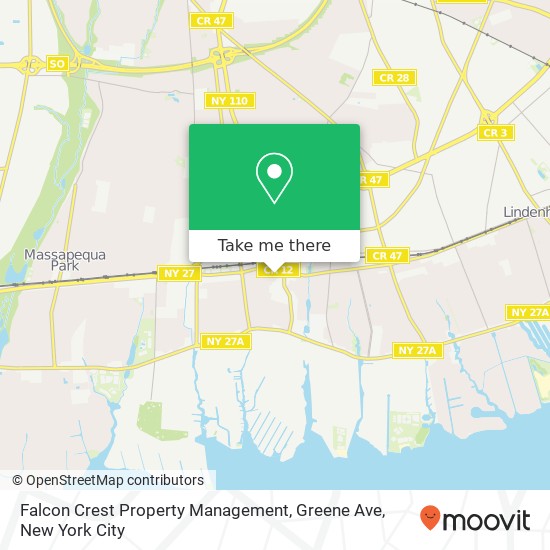 Falcon Crest Property Management, Greene Ave map