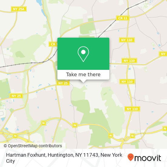 Mapa de Hartman Foxhunt, Huntington, NY 11743