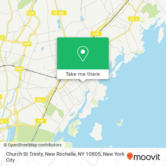 Mapa de Church St Trinity, New Rochelle, NY 10805