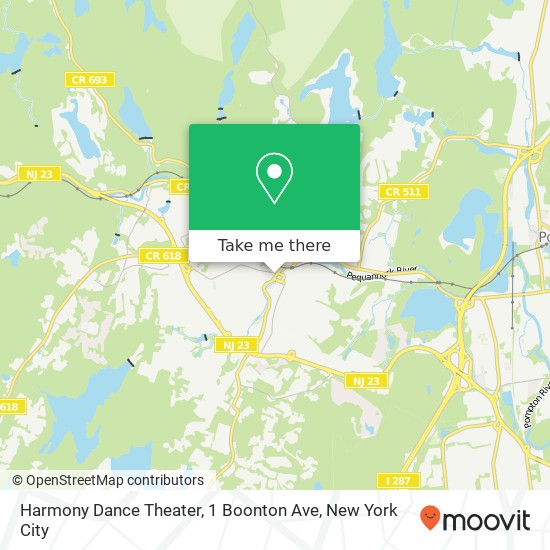Mapa de Harmony Dance Theater, 1 Boonton Ave