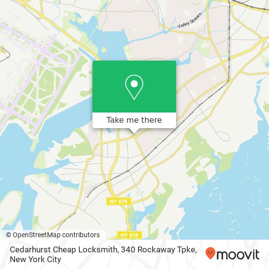 Cedarhurst Cheap Locksmith, 340 Rockaway Tpke map