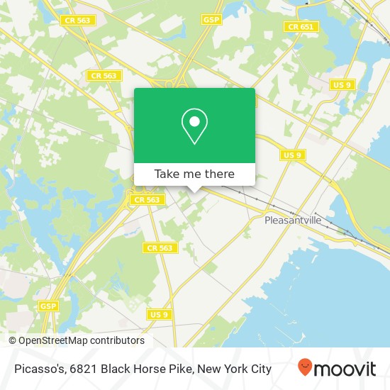 Mapa de Picasso's, 6821 Black Horse Pike