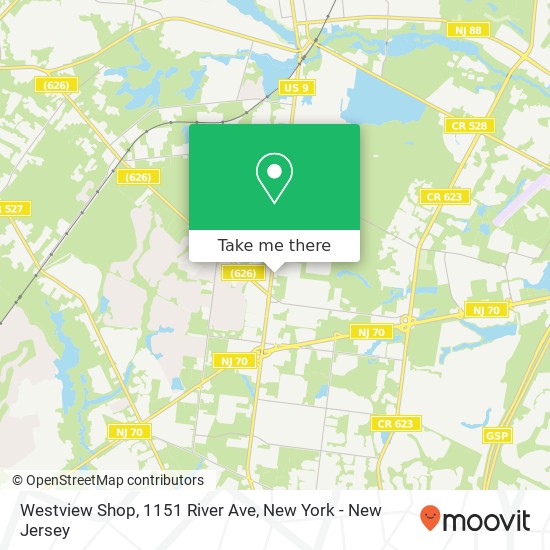 Mapa de Westview Shop, 1151 River Ave
