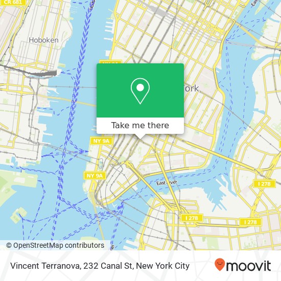 Vincent Terranova, 232 Canal St map