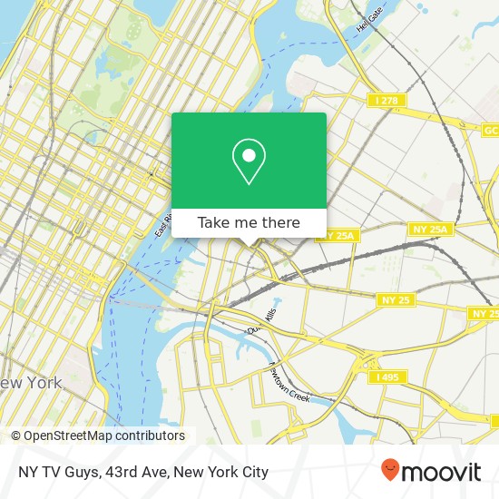 NY TV Guys, 43rd Ave map