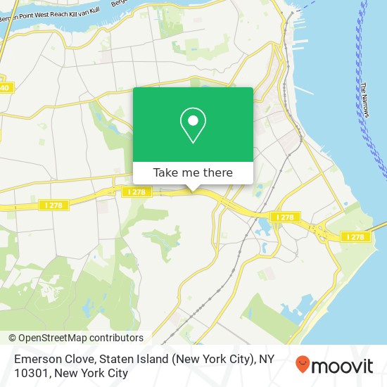 Mapa de Emerson Clove, Staten Island (New York City), NY 10301