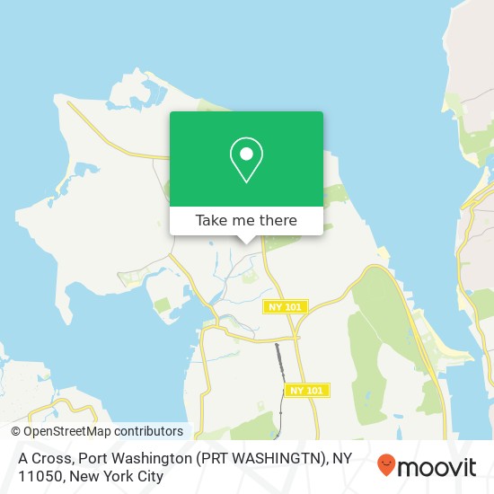 A Cross, Port Washington (PRT WASHINGTN), NY 11050 map