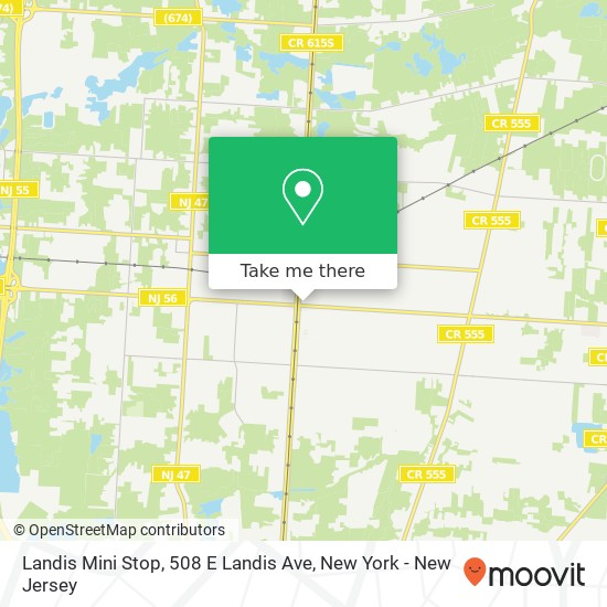 Mapa de Landis Mini Stop, 508 E Landis Ave
