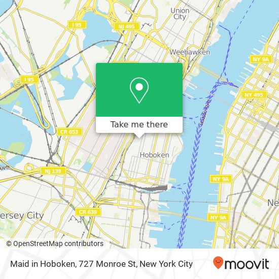 Mapa de Maid in Hoboken, 727 Monroe St