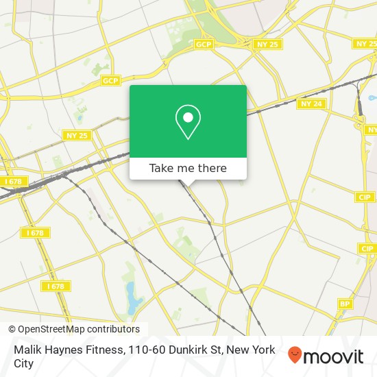 Mapa de Malik Haynes Fitness, 110-60 Dunkirk St