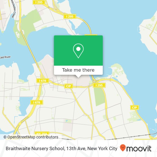 Braithwaite Nursery School, 13th Ave map