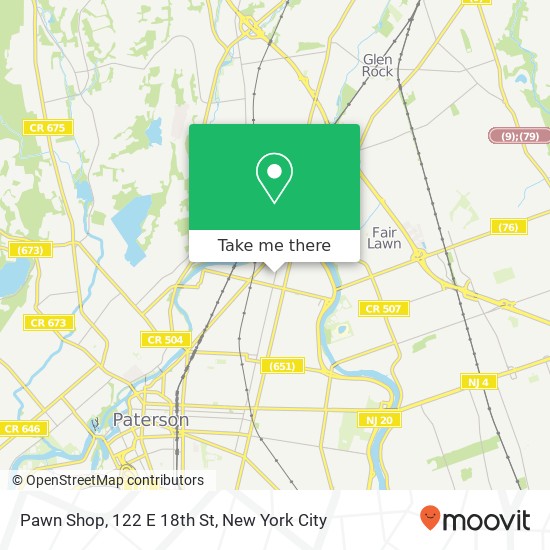 Mapa de Pawn Shop, 122 E 18th St