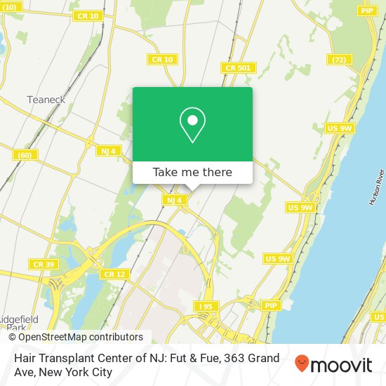 Hair Transplant Center of NJ: Fut & Fue, 363 Grand Ave map