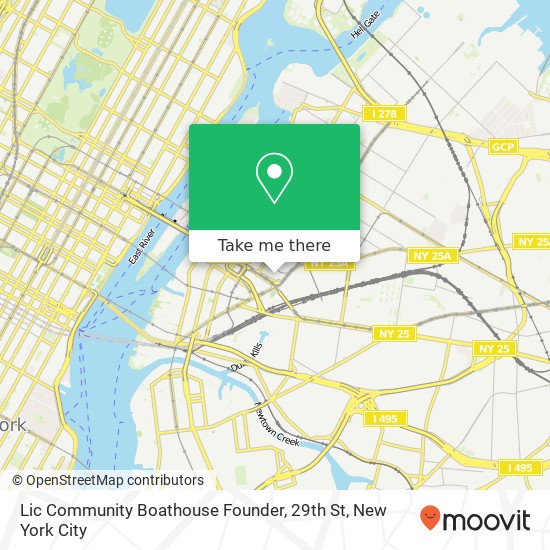 Lic Community Boathouse Founder, 29th St map