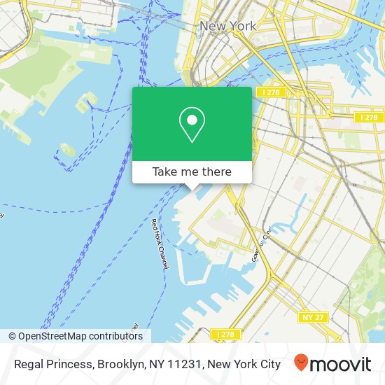 Mapa de Regal Princess, Brooklyn, NY 11231