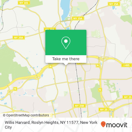 Willis Harvard, Roslyn Heights, NY 11577 map