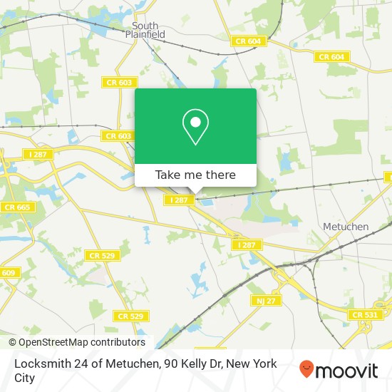 Locksmith 24 of Metuchen, 90 Kelly Dr map