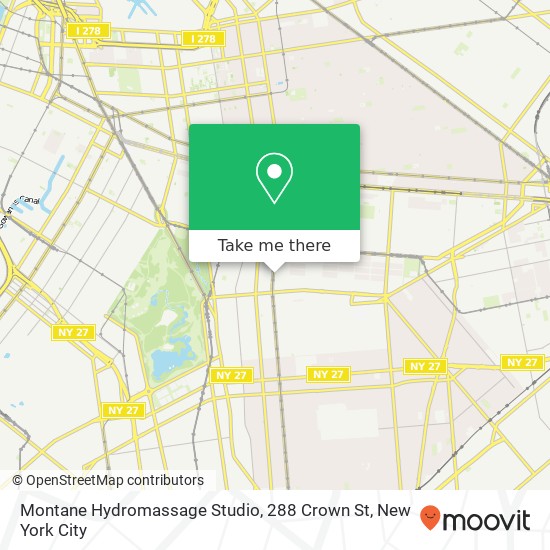 Mapa de Montane Hydromassage Studio, 288 Crown St