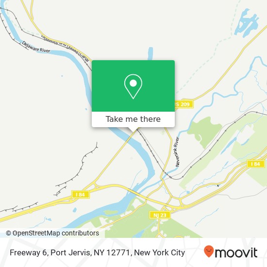 Mapa de Freeway 6, Port Jervis, NY 12771