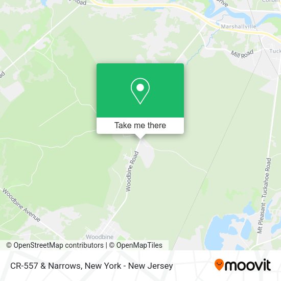 Mapa de CR-557 & Narrows, Woodbine, NJ 08270