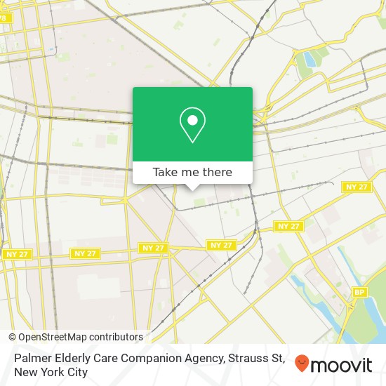 Palmer Elderly Care Companion Agency, Strauss St map