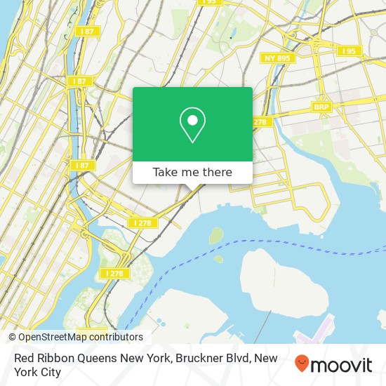 Red Ribbon Queens New York, Bruckner Blvd map