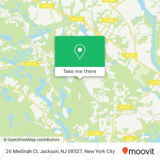 Mapa de 26 Medinah Ct, Jackson, NJ 08527