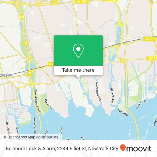 Mapa de Bellmore Lock & Alarm, 2244 Elliot St