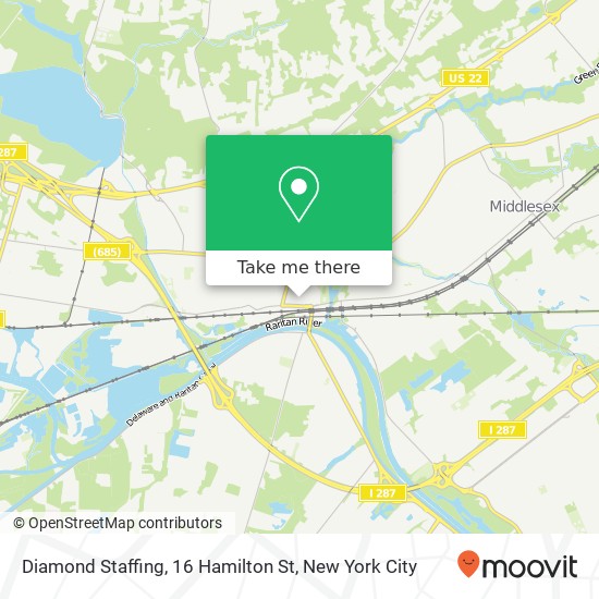 Mapa de Diamond Staffing, 16 Hamilton St