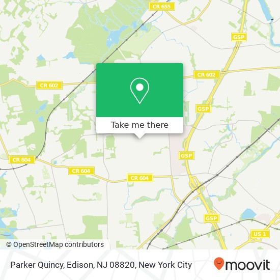 Mapa de Parker Quincy, Edison, NJ 08820