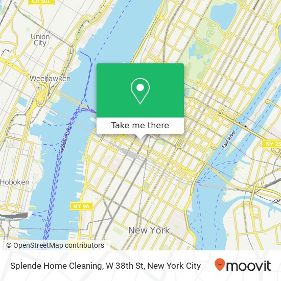 Mapa de Splende Home Cleaning, W 38th St