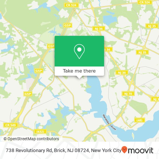 738 Revolutionary Rd, Brick, NJ 08724 map