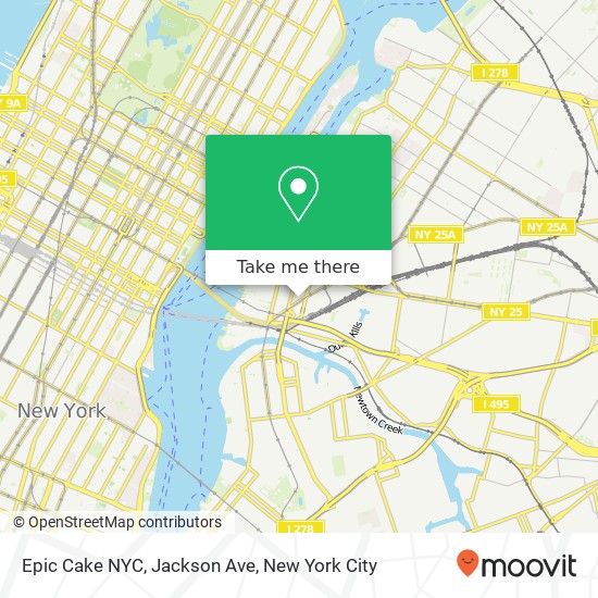 Epic Cake NYC, Jackson Ave map