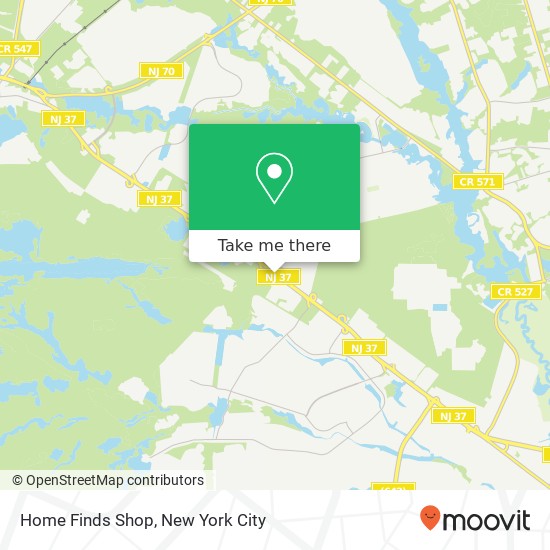 Mapa de Home Finds Shop, 1565 Route 37 W