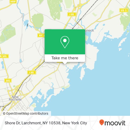 Mapa de Shore Dr, Larchmont, NY 10538