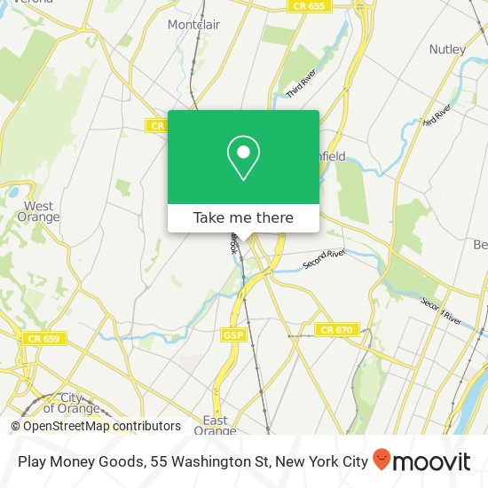 Mapa de Play Money Goods, 55 Washington St