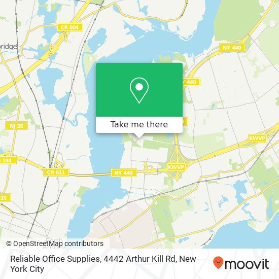 Mapa de Reliable Office Supplies, 4442 Arthur Kill Rd