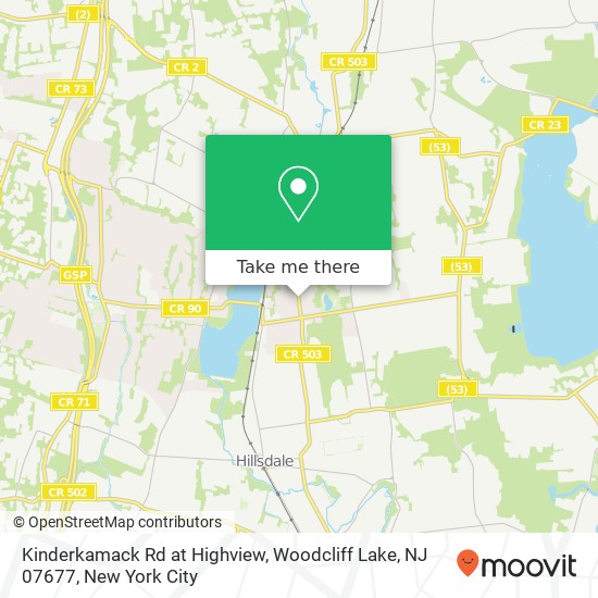 Kinderkamack Rd at Highview, Woodcliff Lake, NJ 07677 map