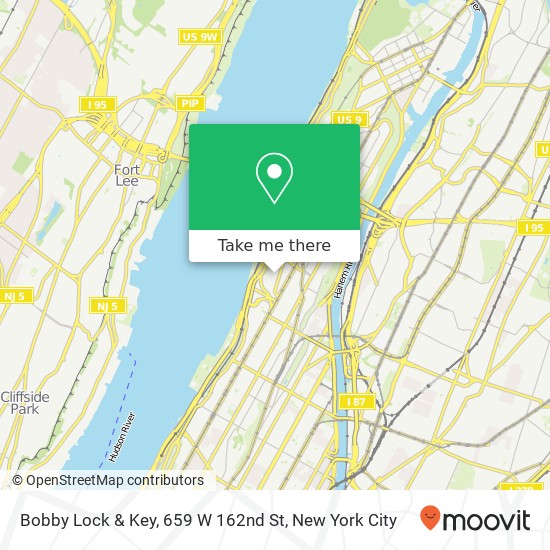 Mapa de Bobby Lock & Key, 659 W 162nd St