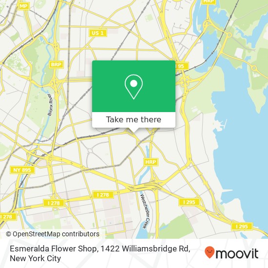 Esmeralda Flower Shop, 1422 Williamsbridge Rd map