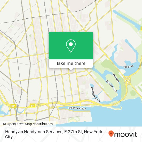 Mapa de Handyvin Handyman Services, E 27th St