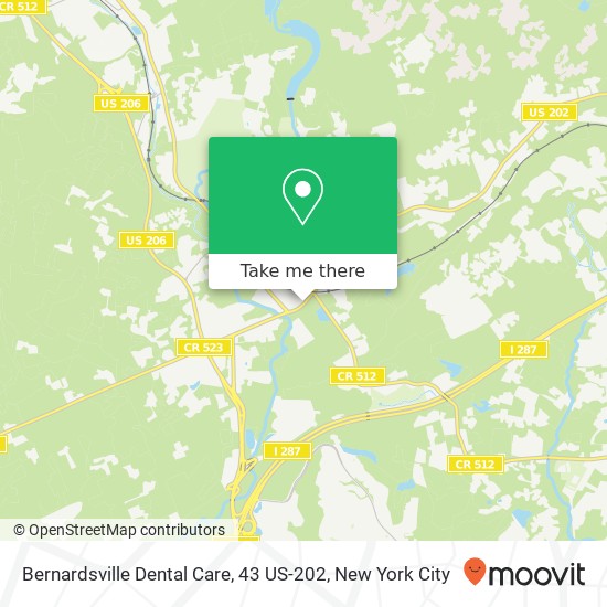 Bernardsville Dental Care, 43 US-202 map