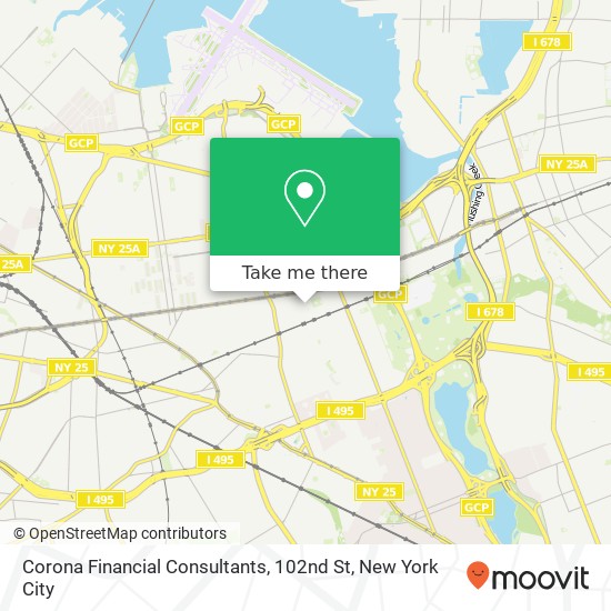 Mapa de Corona Financial Consultants, 102nd St
